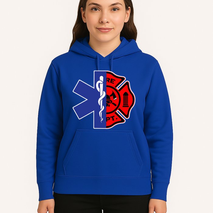 EMT Firefighter Firefighter Two Sided EMS Gift Hoodie