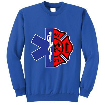 EMT Firefighter Firefighter Two Sided EMS Gift Sweatshirt