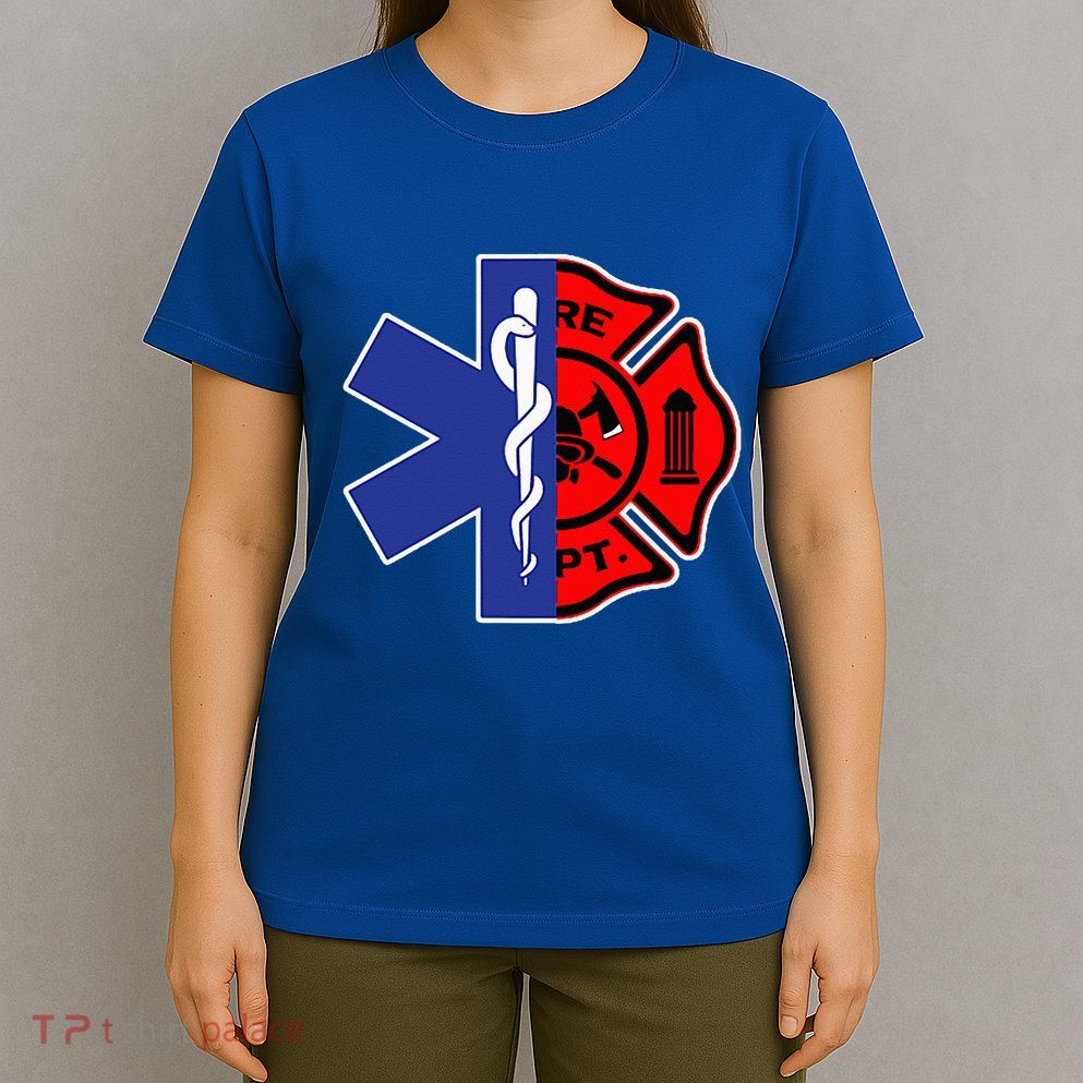 EMT Firefighter Firefighter Two Sided EMS Gift T-Shirt
