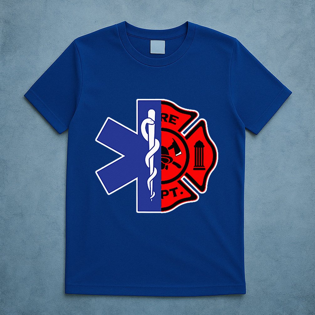EMT Firefighter Firefighter Two Sided EMS Gift T-Shirt