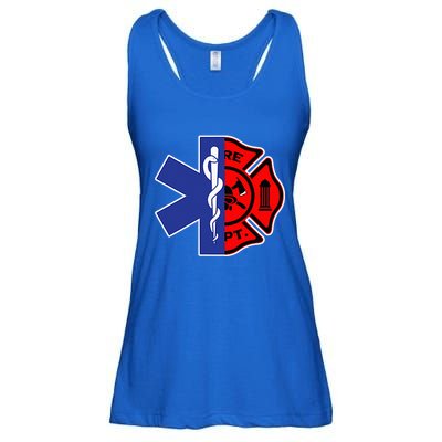 EMT Firefighter Firefighter Two Sided EMS Gift Ladies Essential Flowy Tank