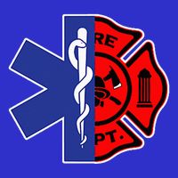 EMT Firefighter Firefighter Two Sided EMS Gift 16 in Basic Backpack