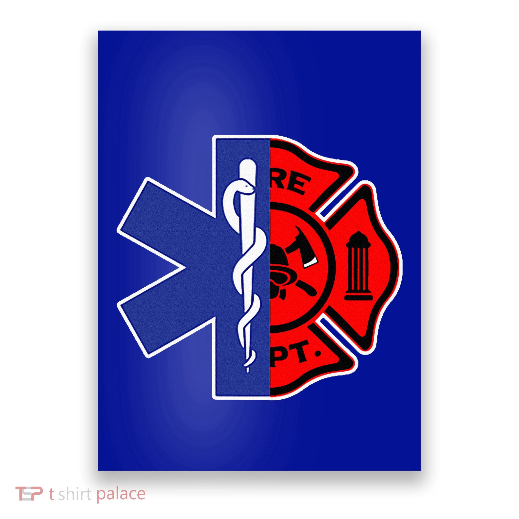 EMT Firefighter Firefighter Two Sided EMS Gift Poster