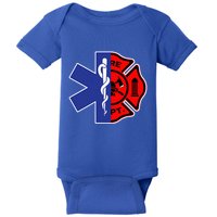 EMT Firefighter Firefighter Two Sided EMS Gift Baby Bodysuit