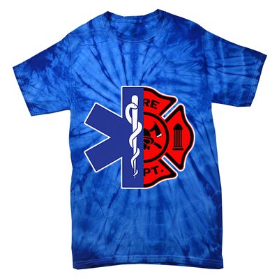 EMT Firefighter Firefighter Two Sided EMS Gift Tie-Dye T-Shirt