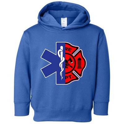 EMT Firefighter Firefighter Two Sided EMS Gift Toddler Hoodie