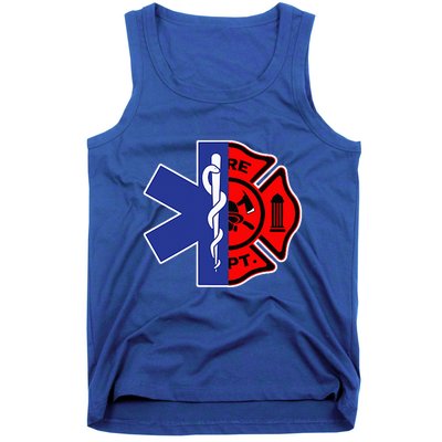 EMT Firefighter Firefighter Two Sided EMS Gift Tank Top