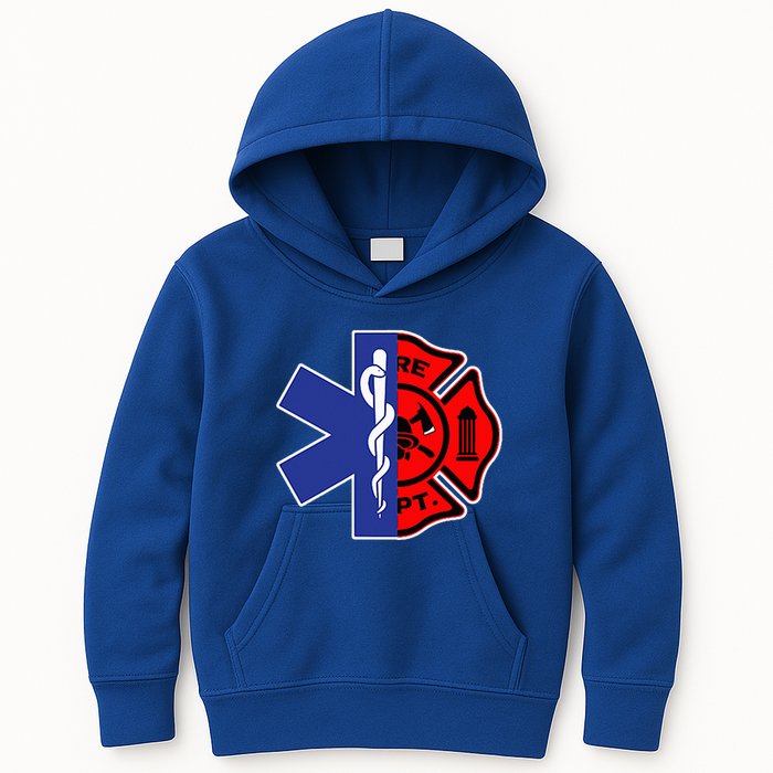 EMT Firefighter Firefighter Two Sided EMS Gift Kids Hoodie