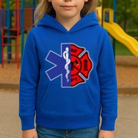 EMT Firefighter Firefighter Two Sided EMS Gift Kids Hoodie