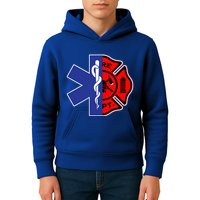 EMT Firefighter Firefighter Two Sided EMS Gift Kids Hoodie