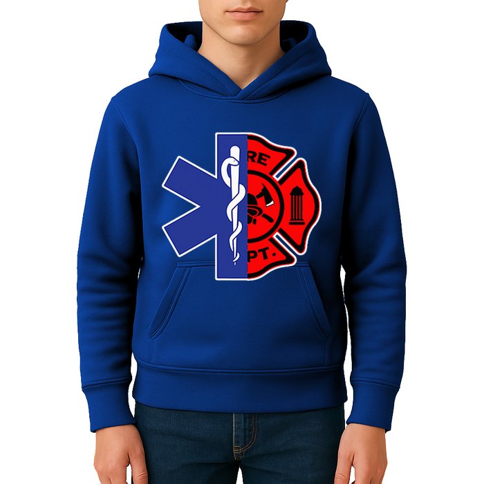 EMT Firefighter Firefighter Two Sided EMS Gift Kids Hoodie