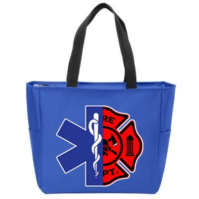 EMT Firefighter Firefighter Two Sided EMS Gift Zip Tote Bag
