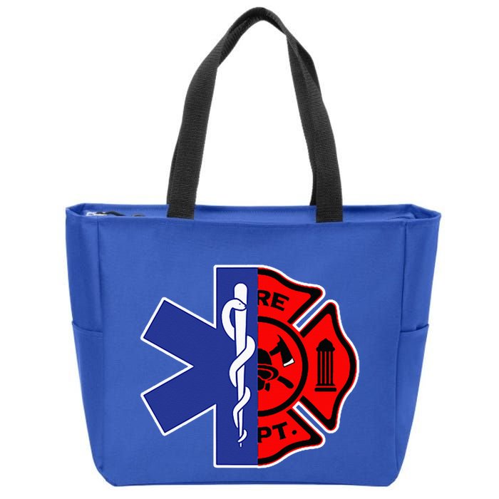 EMT Firefighter Firefighter Two Sided EMS Gift Zip Tote Bag