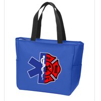EMT Firefighter Firefighter Two Sided EMS Gift Zip Tote Bag