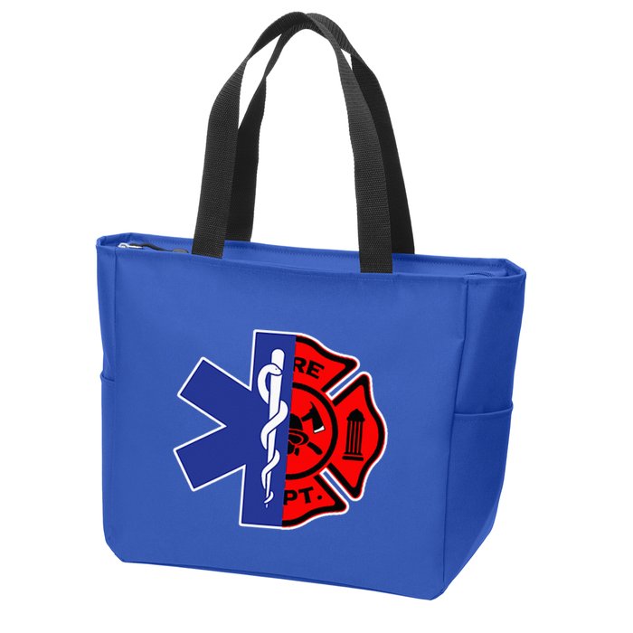 EMT Firefighter Firefighter Two Sided EMS Gift Zip Tote Bag