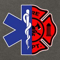 EMT Firefighter Firefighter Two Sided EMS Gift Cotton Canvas Backpack