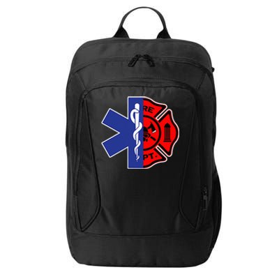 EMT Firefighter Firefighter Two Sided EMS Gift City Backpack