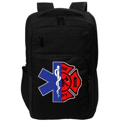 EMT Firefighter Firefighter Two Sided EMS Gift Impact Tech Backpack