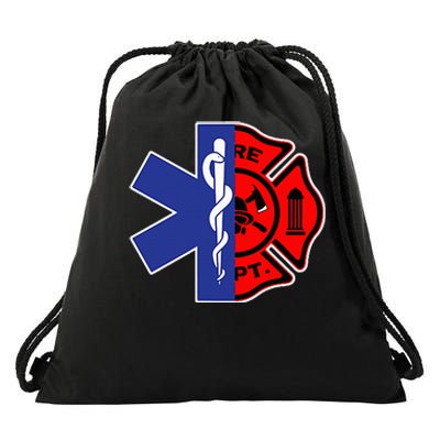 EMT Firefighter Firefighter Two Sided EMS Gift Drawstring Bag