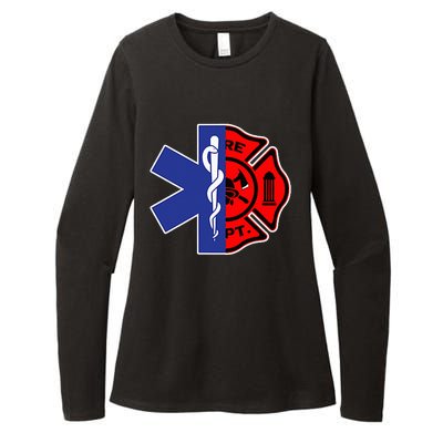 EMT Firefighter Firefighter Two Sided EMS Gift Womens CVC Long Sleeve Shirt