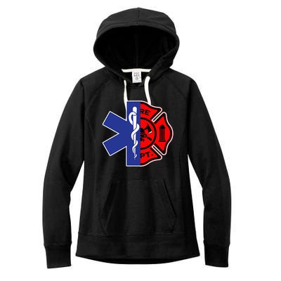 EMT Firefighter Firefighter Two Sided EMS Gift Women's Fleece Hoodie