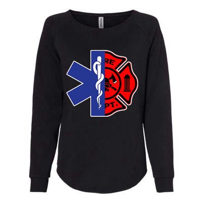 EMT Firefighter Firefighter Two Sided EMS Gift Womens California Wash Sweatshirt