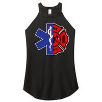 EMT Firefighter Firefighter Two Sided EMS Gift Women's Perfect Tri Rocker Tank