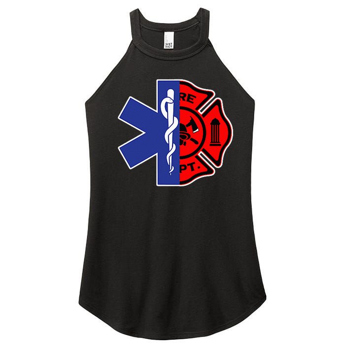 EMT Firefighter Firefighter Two Sided EMS Gift Women's Perfect Tri Rocker Tank