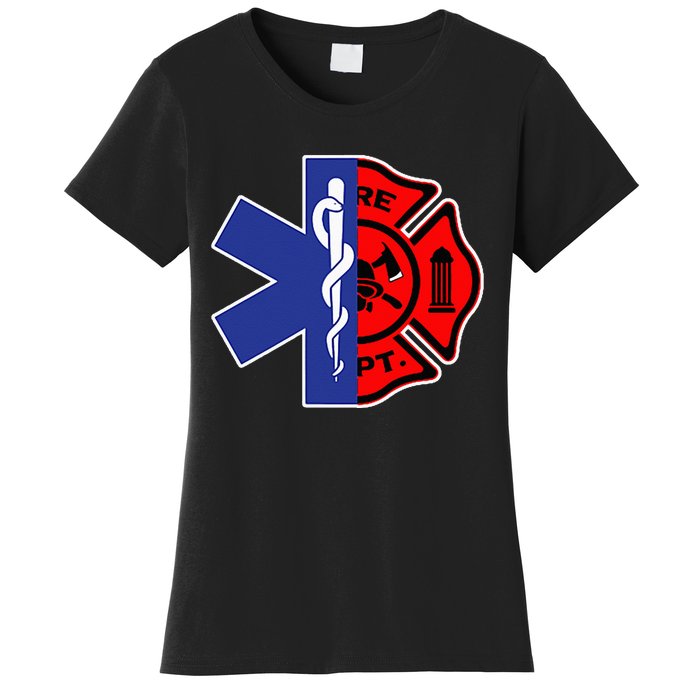 EMT Firefighter Firefighter Two Sided EMS Gift Women's T-Shirt