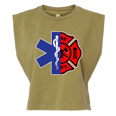 EMT Firefighter Firefighter Two Sided EMS Gift Garment-Dyed Women's Muscle Tee