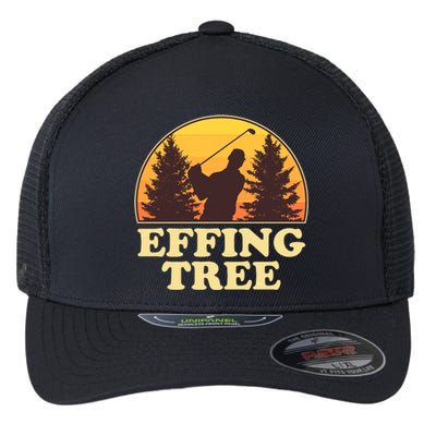 Effing Tree Funny Vintage Golfing Flexfit Unipanel Trucker Cap