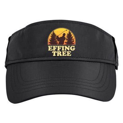 Effing Tree Funny Vintage Golfing Adult Drive Performance Visor