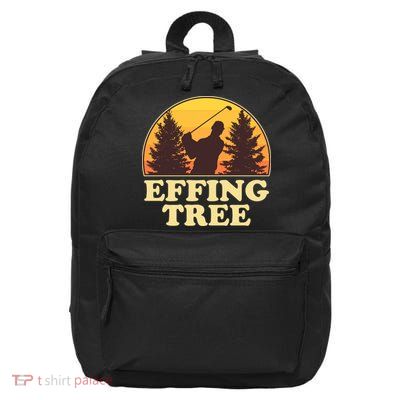 Effing Tree Funny Vintage Golfing 16 in Basic Backpack