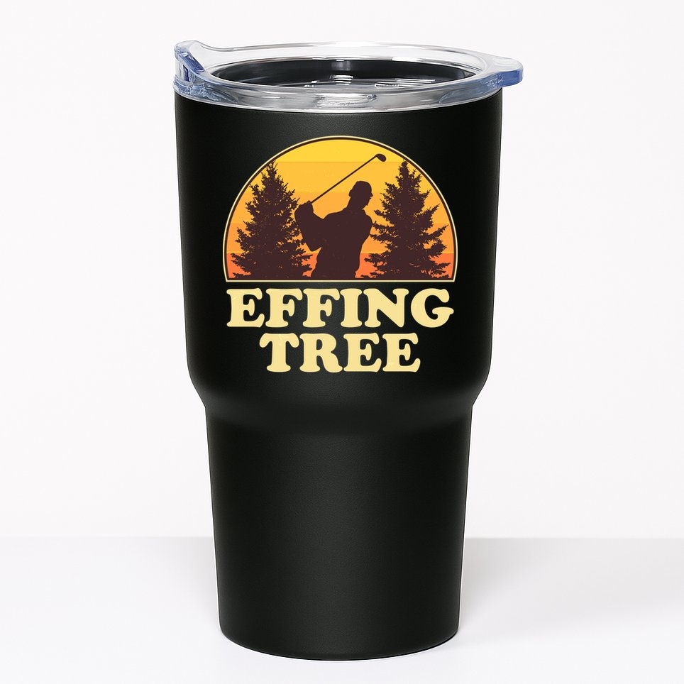 Effing Tree Funny Vintage Golfing Tumbler