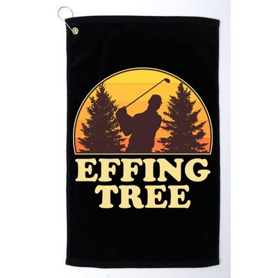 Effing Tree Funny Vintage Golfing Golf Towel