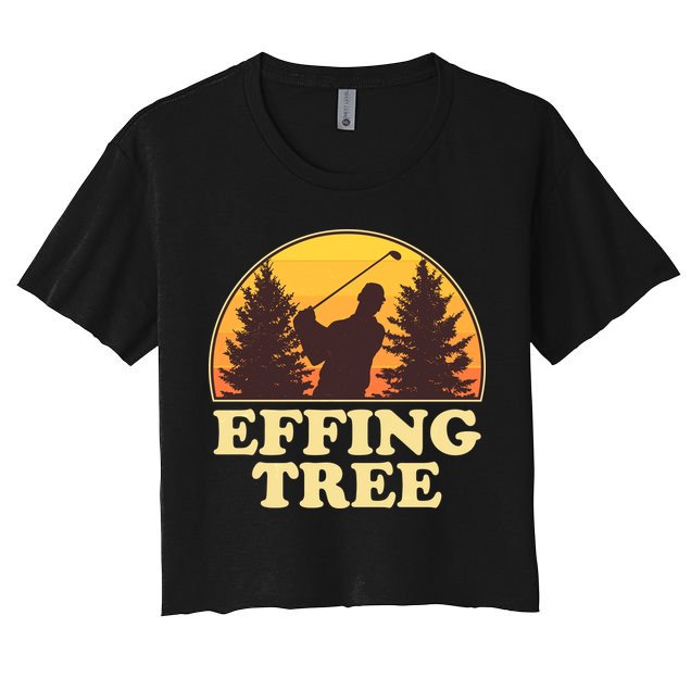 Effing Tree Funny Vintage Golfing Crop Top