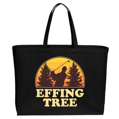 Effing Tree Funny Vintage Golfing Cotton Canvas Jumbo Tote