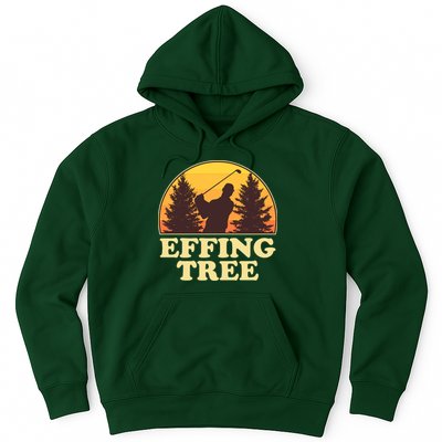 Effing Tree Funny Vintage Golfing Hoodie