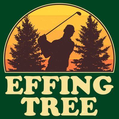 Effing Tree Funny Vintage Golfing T-Shirt