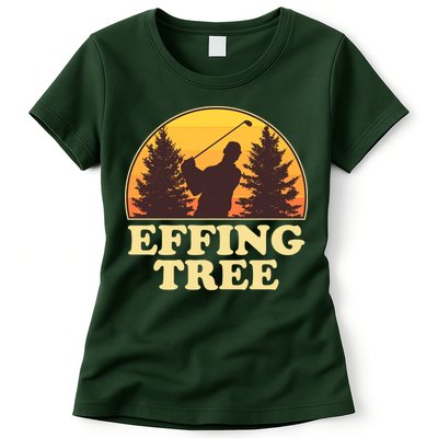 Effing Tree Funny Vintage Golfing Womens T-Shirt