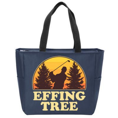 Effing Tree Funny Vintage Golfing Zip Tote Bag