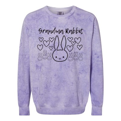 Easter For Grandma Who Loves Rabbits And Bunnies Colorblast Crewneck Sweatshirt