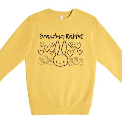 Easter For Grandma Who Loves Rabbits And Bunnies Premium Crewneck Sweatshirt