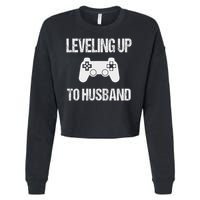 Engagement For Groom Video Game Lovers Cropped Pullover Crew