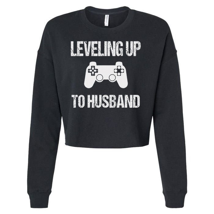 Engagement For Groom Video Game Lovers Cropped Pullover Crew