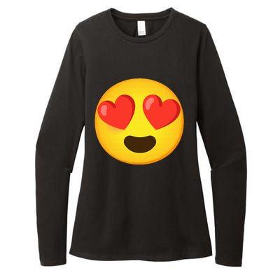 Emoticon Face grin hearts Womens CVC Long Sleeve Shirt