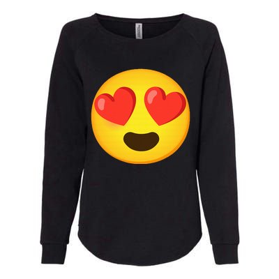 Emoticon Face grin hearts Womens California Wash Sweatshirt