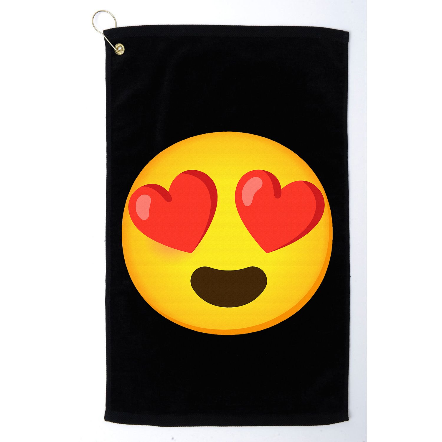 Emoticon Face grin hearts Golf Towel