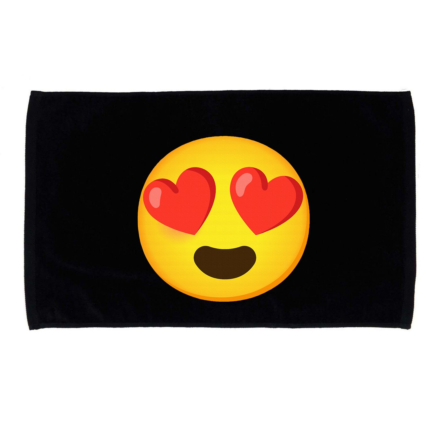 Emoticon Face grin hearts Microfiber Hand Towel