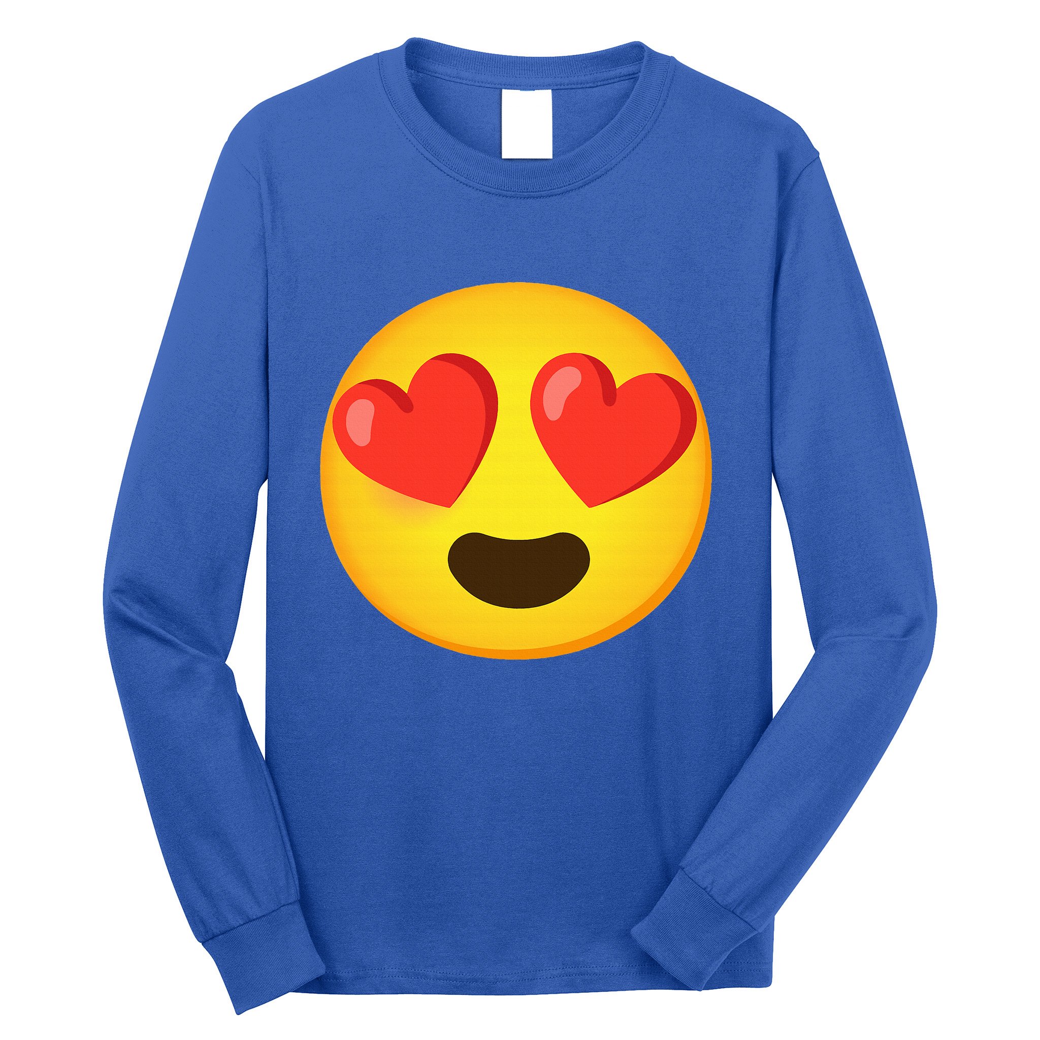 Emoticon Face grin hearts Long Sleeve Shirt